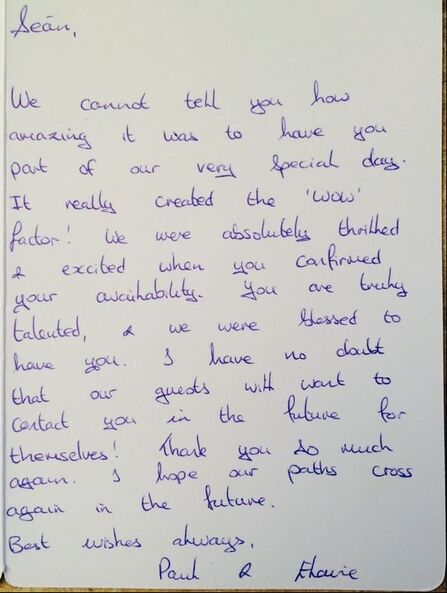 Ballintubber Abbey wedding singer card